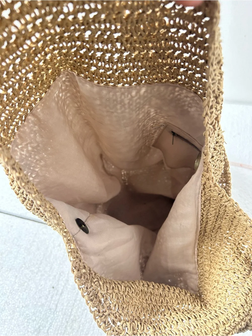 Women’s Crochet straw bag boho beach casual